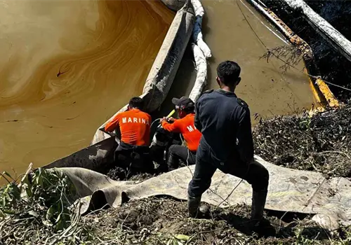 Derrame de combustible está controlado