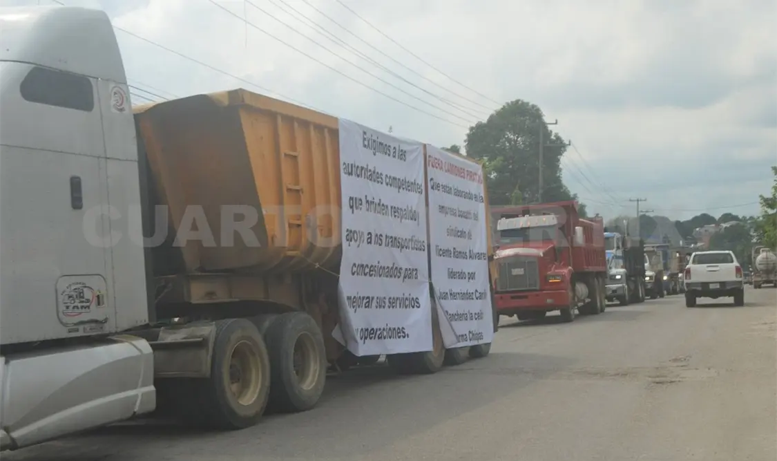 Transportistas de la región Norte se manifiestan