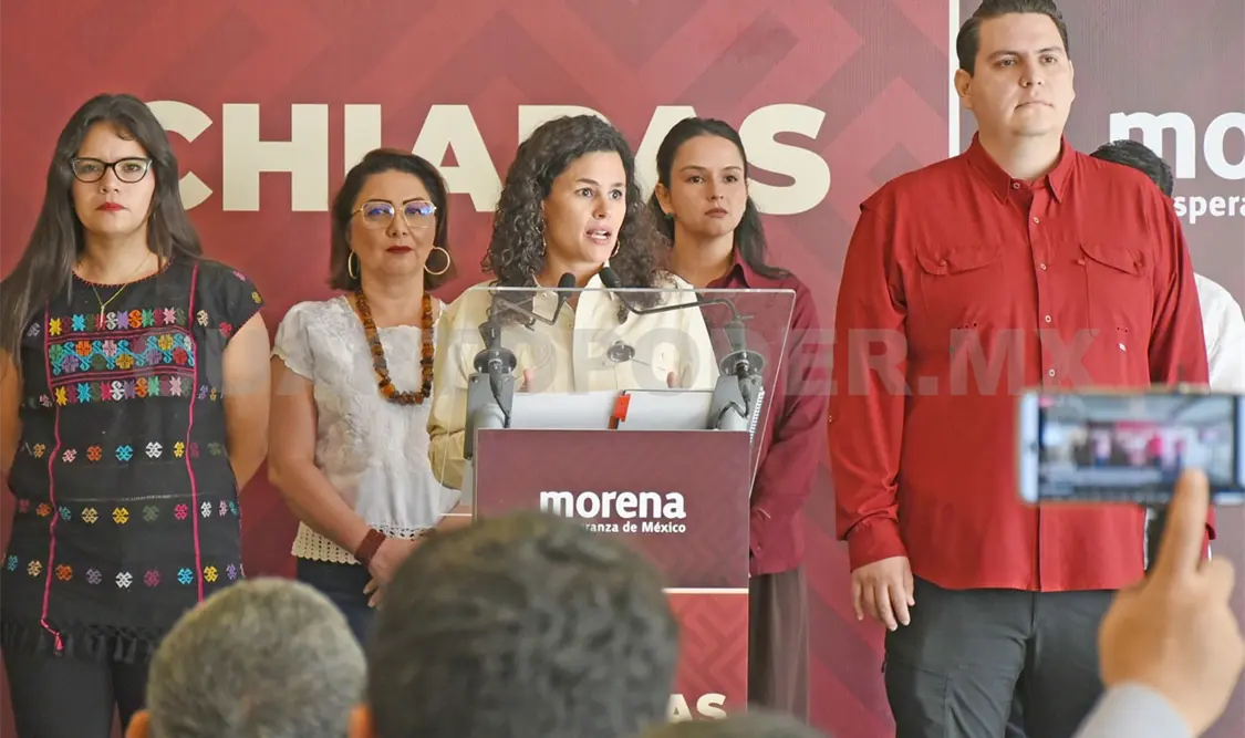 Enfatizó el respaldo ciudadano de Chiapas, pues el 80 % aprueba a la presidenta Claudia Sheinbaum. Guillermo Ramos / CP