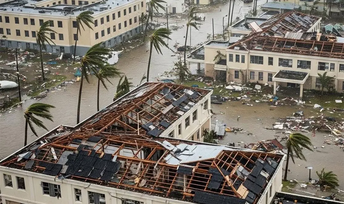 La isla ya es una zona de devastación por causa de Melissa. Cortesía