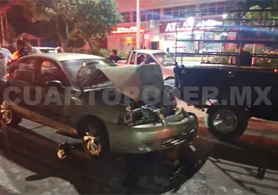 Siete lesionados en carambola en bulevar Siete lesionados en carambola en bulevar