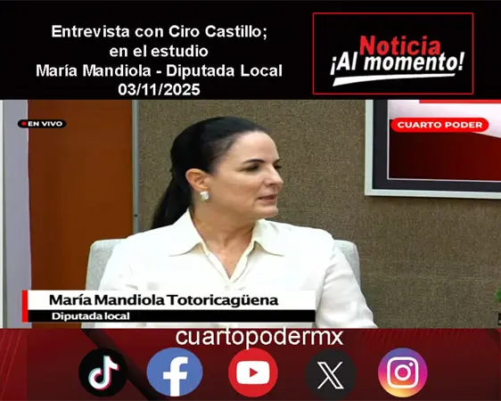 Entrevista con Ciro Castillo; en el estudio María Mandiola - Diputada Local
