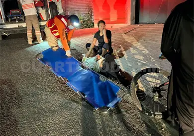 Ciclista ebrio se accidenta en pronunciada pendiente Ciclista ebrio se accidenta en pronunciada pendiente