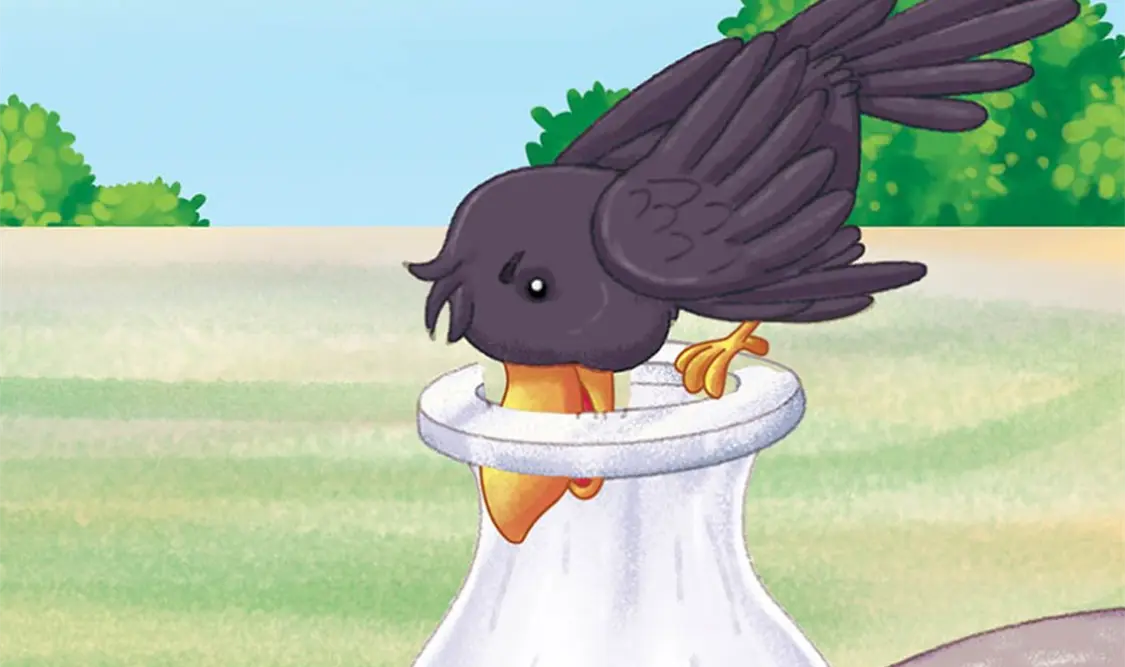 El cuervo y la jarra