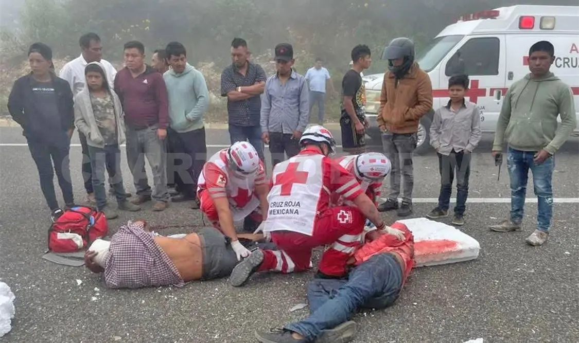 La Cruz Roja Mexicana apoyó con ambulancias de Chiapa de Corzo y San Cristóbal. Manuel Martínez / CP