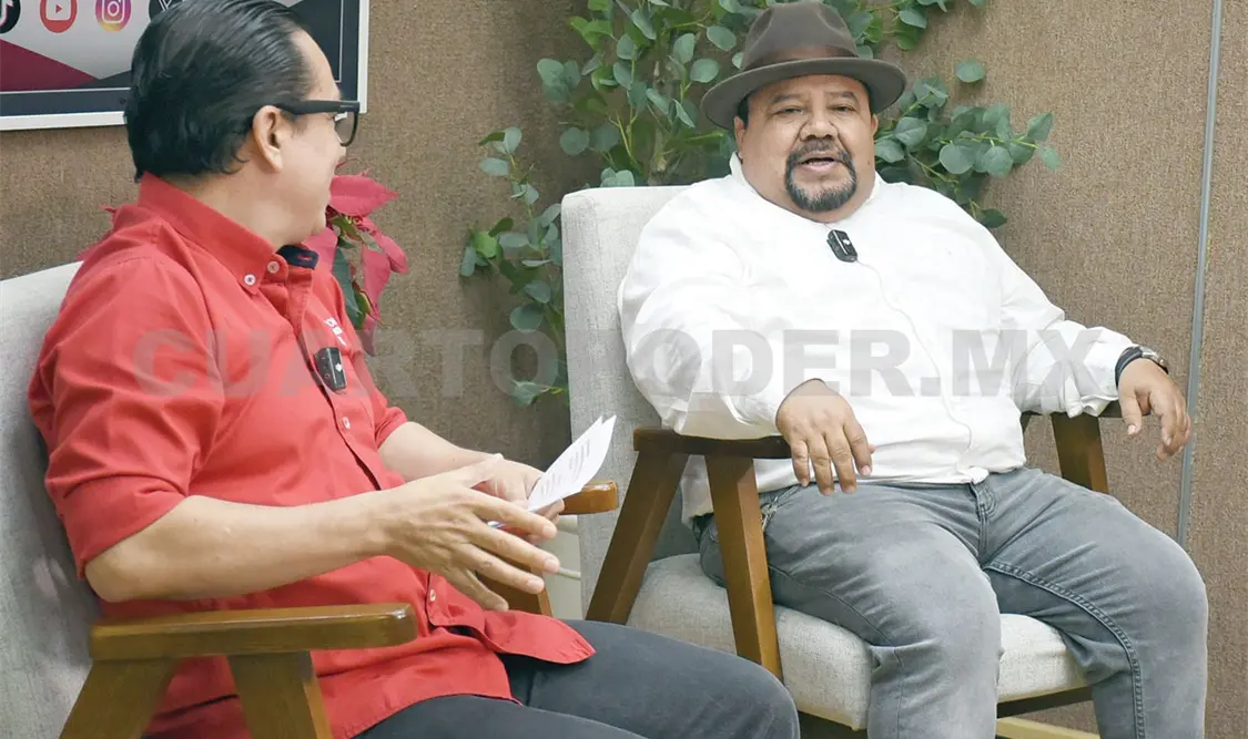 Armando Rojas llama a debatir y argumentar sobre el Escudo de Chiapas con respeto. Guillermo Ramos / CP