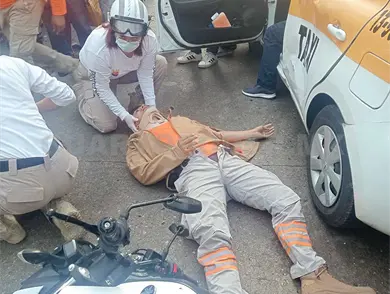 Elemento de PC resulta grave luego de chocar