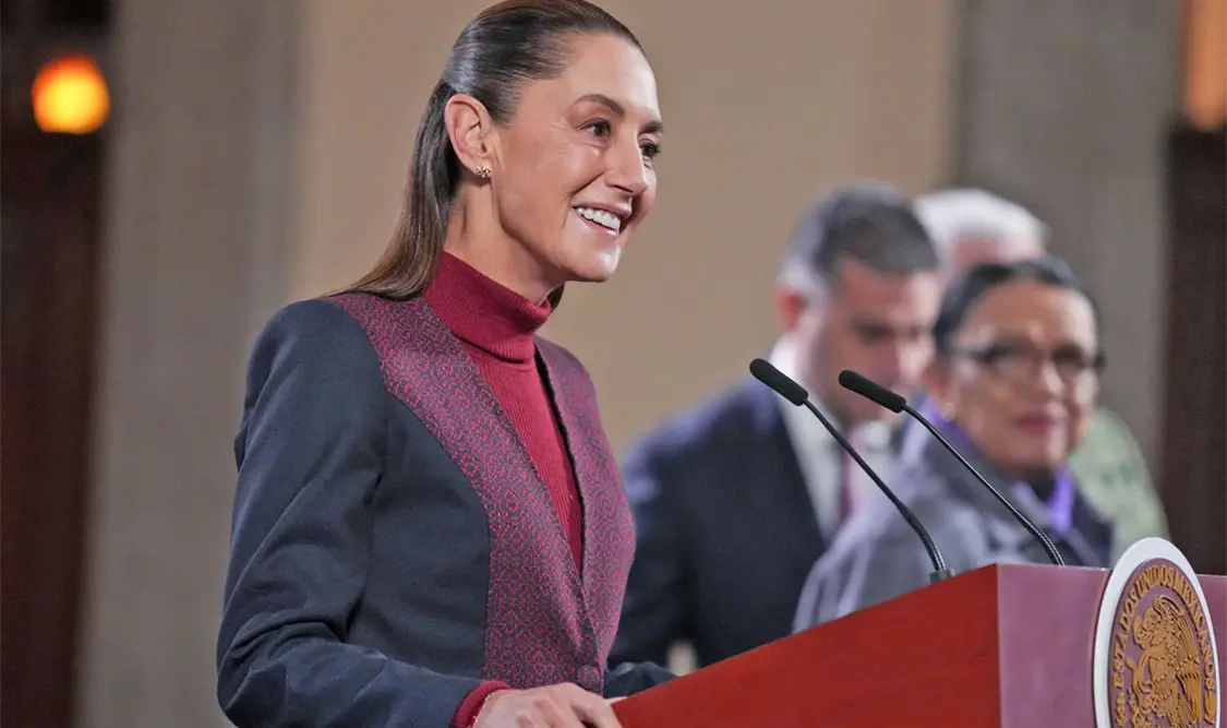 La presidenta resaltó disminución de 37 % en el promedio diario de homicidios dolosos. El Universal