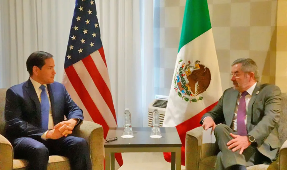 Marco Rubio se reunió con el canciller Juan Ramón de la Fuente. Cortesía