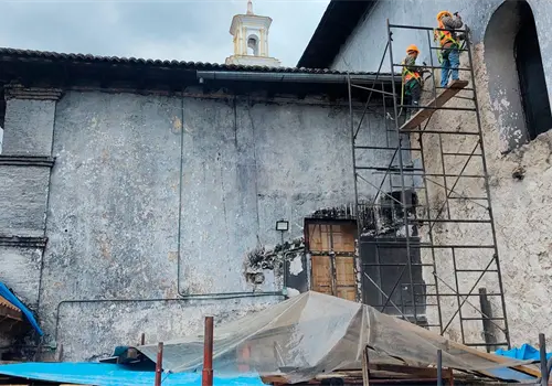 Realizan reparaciones al templo de la Merced