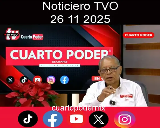 Noticiero TVO 26 11 2025. #TuDiarioVivir con Carlos César Núñez