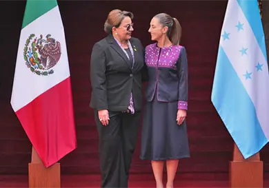 Sheinbaum recibe a la presidenta de Honduras Sheinbaum recibe a la presidenta de Honduras