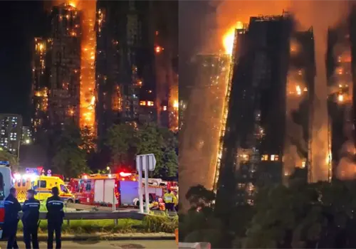 Se incendia un complejo de apartamentos