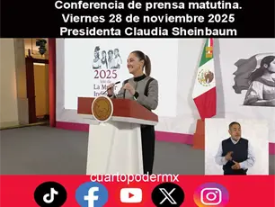 Conferencia de prensa matutina. Viernes 28 de noviembre 2025 | Presidenta Claudia Sheinbaum