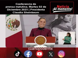 Conferencia de prensa matutina. Martes 02 de Diciembre 2025 | Presidenta Claudia Sheinbaum