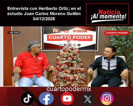 Entrevista con Heriberto Ortiz; en el estudio Juan Carlos Moreno Guillén
