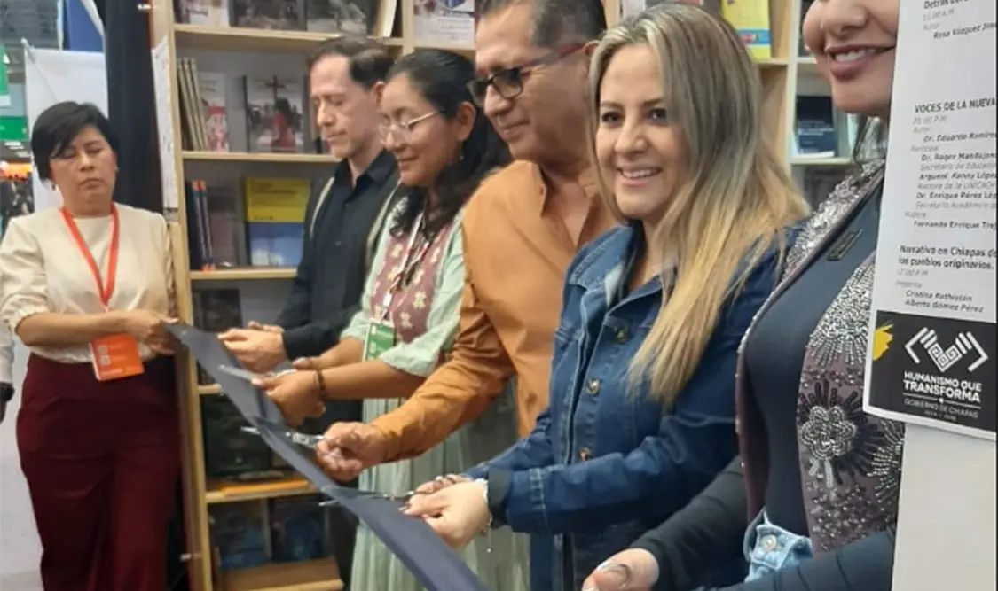 El Pabellón Chiapas instalado en la Feria Internacional de Libro de Guadalajara. Cortesía