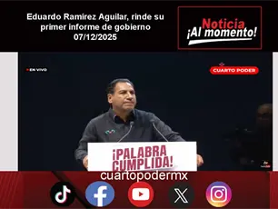 Eduardo Ramírez Aguilar, rinde su primer informe de gobierno