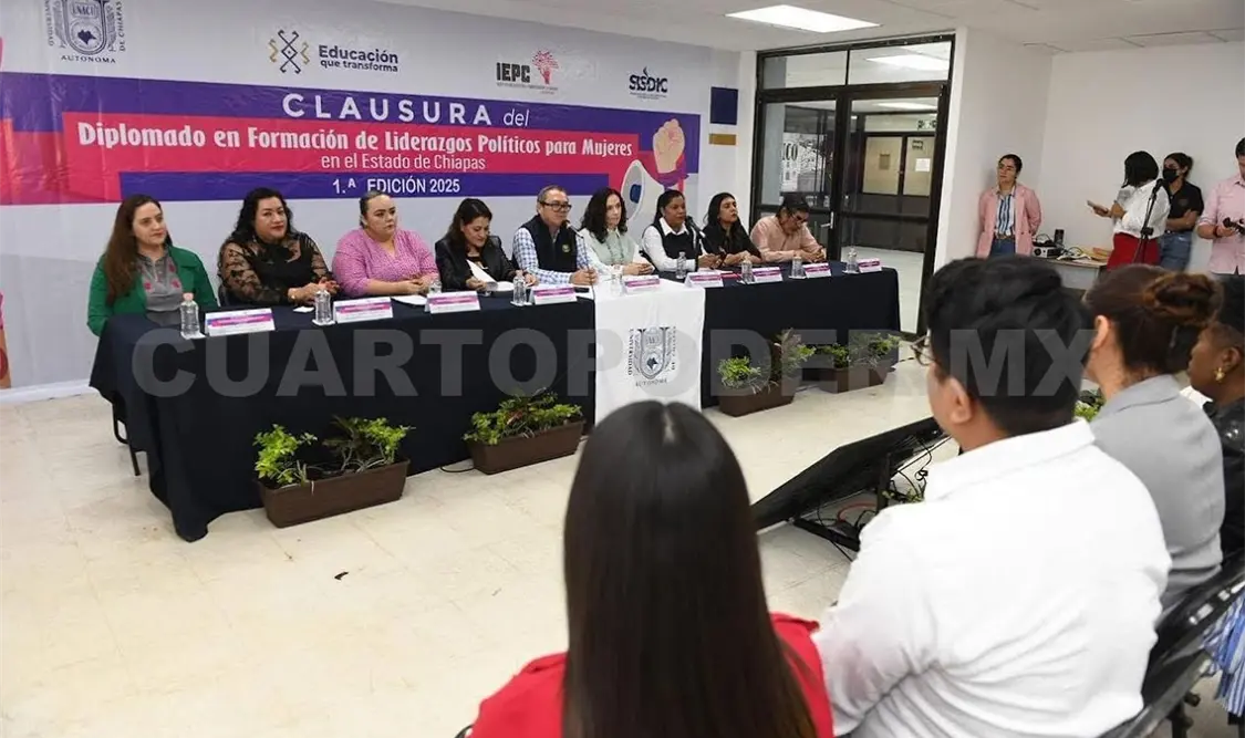El diplomado se fortaleció las capacidades políticas de las mujeres chiapanecas. Cortesía