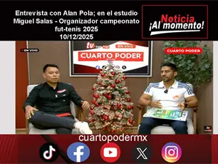 Entrevista con Alan Pola; en el estudio Miguel Salas - Organizador campeonato fut-tenis 2025 Entrevista con Alan Pola; en el estudio Miguel Salas - Organizador campeonato fut-tenis 2025