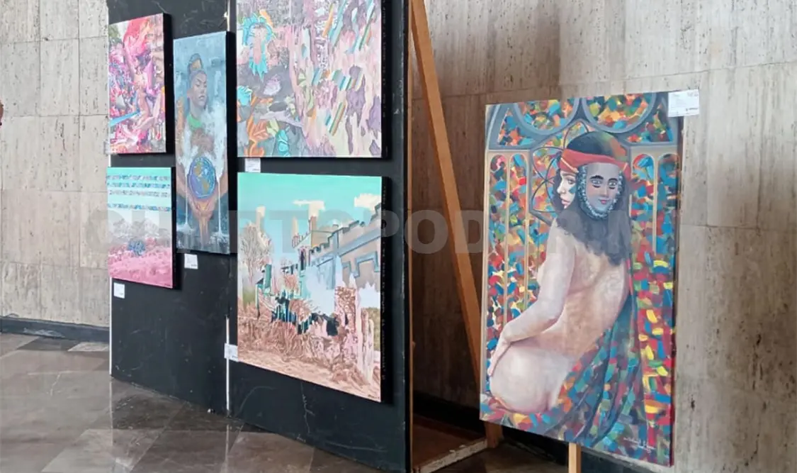 La exposición es una manera de adentrarse en los colores, trazos y formas de Mextli Molina y Gabriel Pozo. Darwin Mendoza/CP