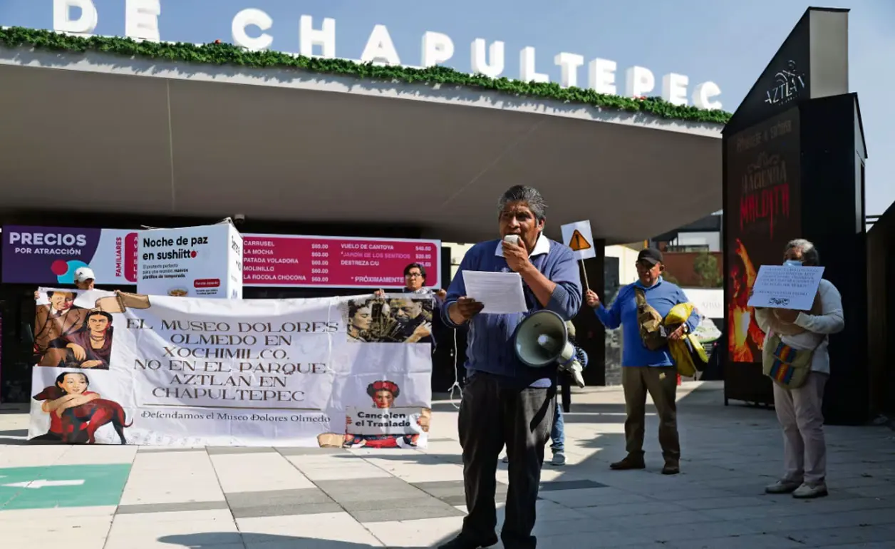 Protestan por retiro del Dolores Olmedo