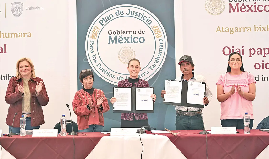 La jefa del Ejecutivo Federal escuchó las necesidades de las y los pobladores del pueblo Ódami. Cortesía