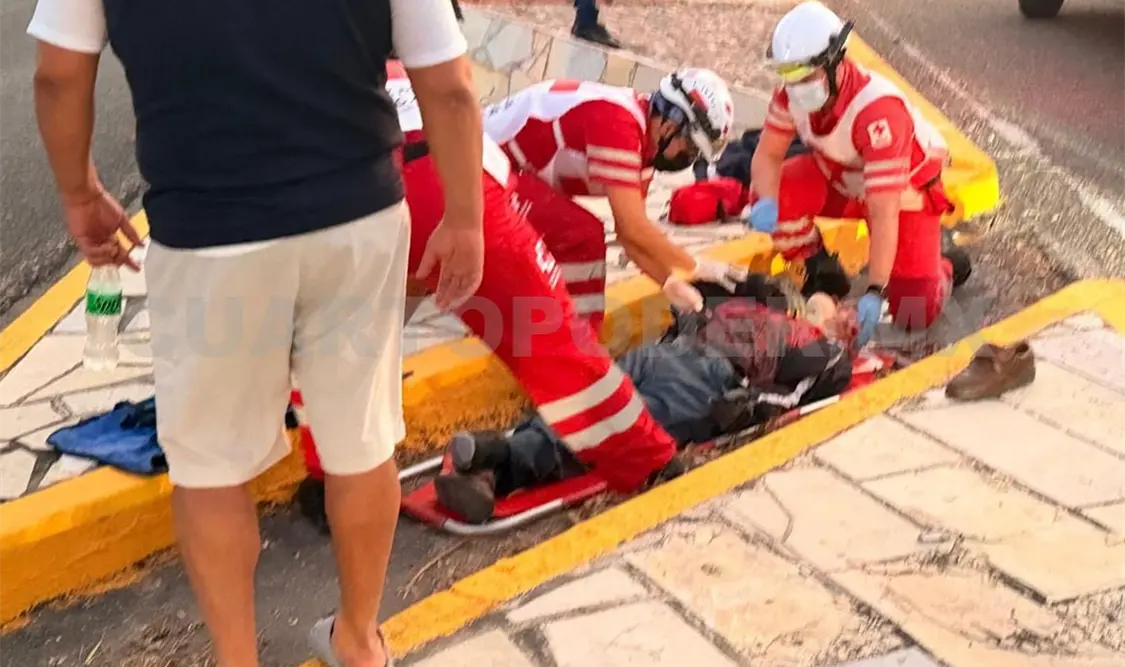 Impactan a trimoto en el libramiento Norte