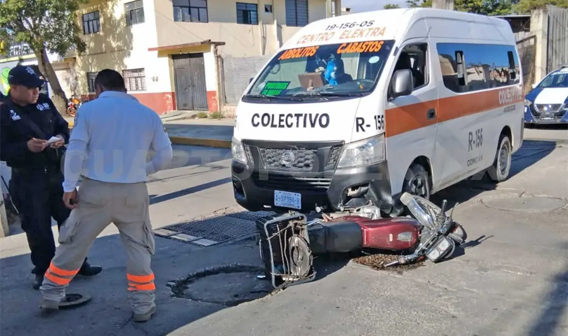 El colectivo no hizo el alto total en la intersección de la 7.ª avenida Sur y 13.ª calle Sur. Juan Orel / CP