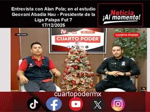 Entrevista con Alan Pola; en el estudio Geovani Abadia Hau - Presidente de la Liga Palapa Fut 7