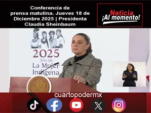 Conferencia de prensa matutina. Jueves 18 de Diciembre 2025 | Presidenta Claudia Sheinbaum