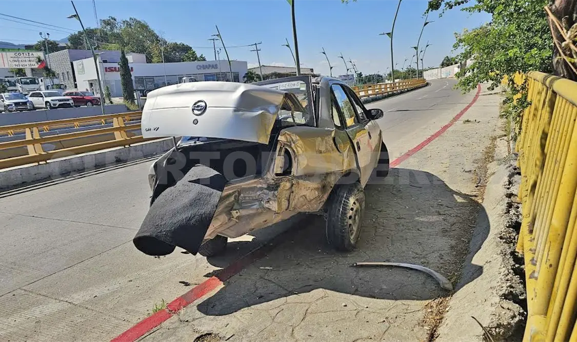 Exceso de velocidad, causante del accidente en la vía rápida capitalina. Ulises Villalobos / CP