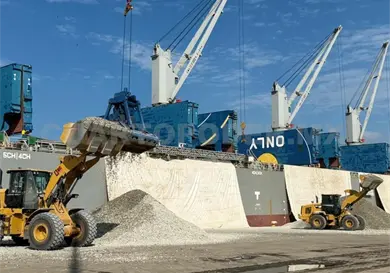 Arriba buque granelero en Puerto Chiapas