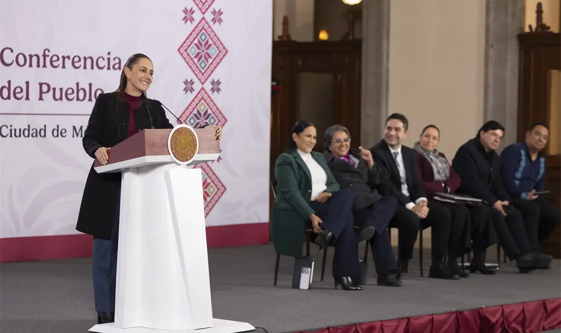 La presidenta afirma que el bienestar del pueblo es el "origen, destino y objetivo" de su gobierno. Cortesía