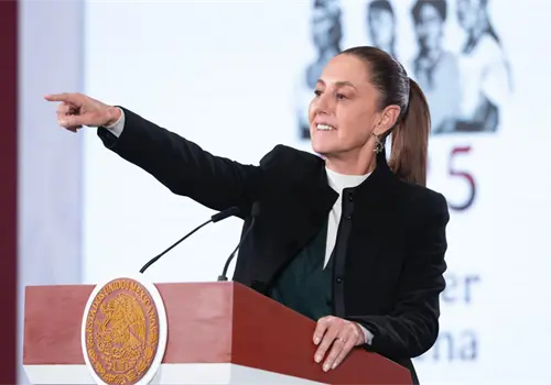 Claudia Sheinbaum destaca combate contra extorsi&oacute;n