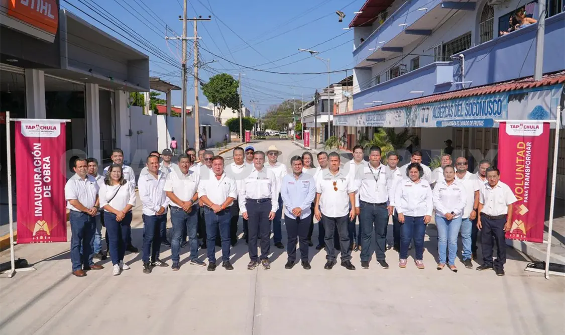 El Ayuntamiento de Tapachula reafirma su compromiso de finalizar el 2025 con obras visibles y de alto impacto social. Cortesía