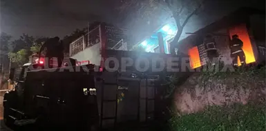 Vivienda arde en llamas y deja cuantiosas p&eacute;rdidas