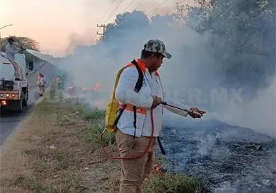 Realizan trabajos de brechas cortafuego