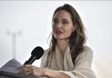 Angelina visita frontera de Gaza Angelina visita frontera de Gaza