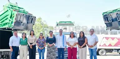 Entregan unidades nuevas de recolecci&oacute;n de basura