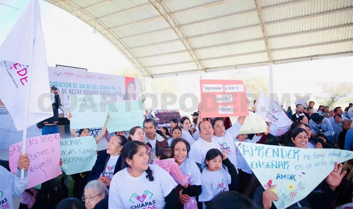 Se Inauguraron aulas didácticas y obra exterior en el plantel 24 de la Coordinación de Zona Altos. CP