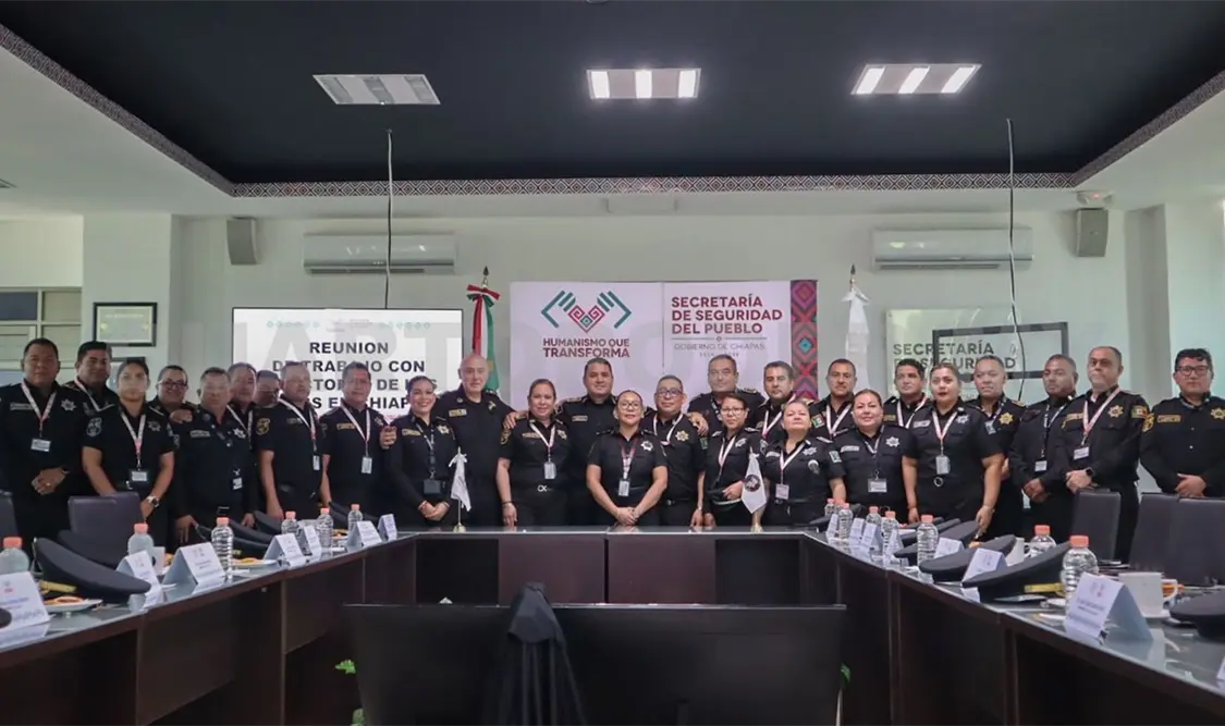 Se sostuvo una reunión de trabajo con directores y encargados de los centros penitenciarios de Chiapas. Cortesía