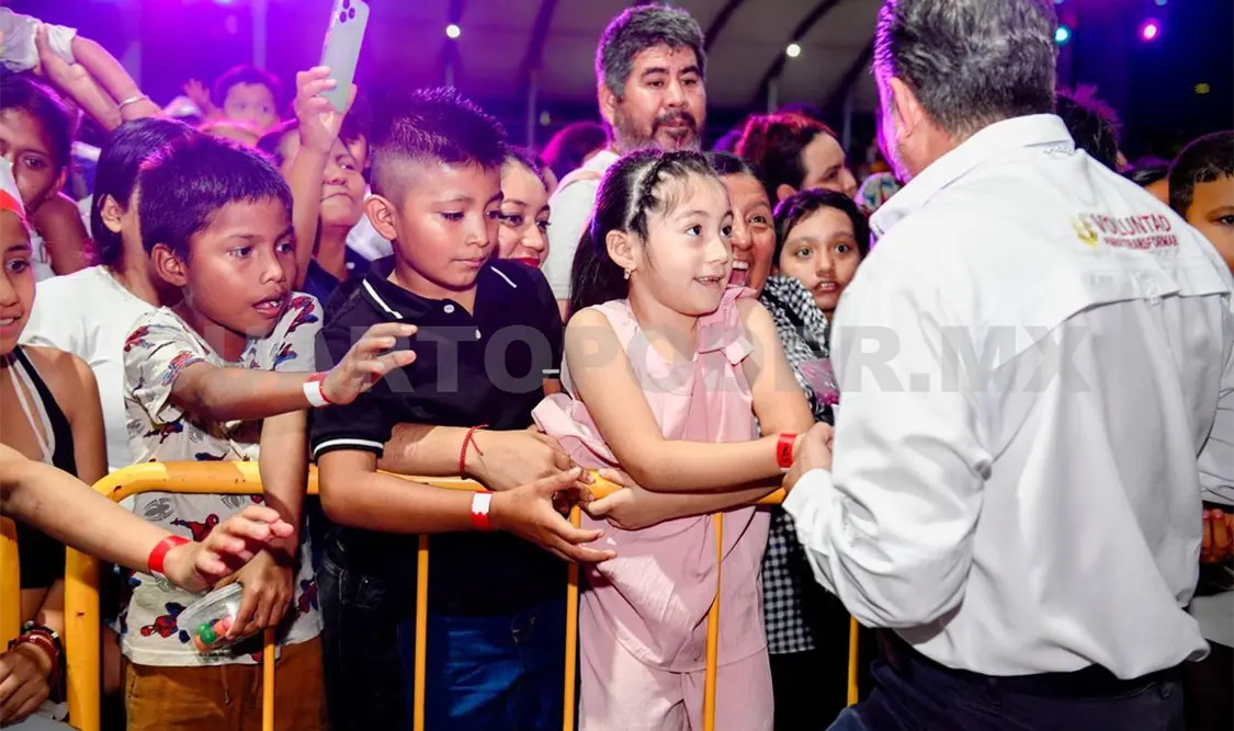 El presidente municipal, Yamil Melgar, encabezó en el Parque Recreativo Los Cerritos la celebración del Día de Reyes. CP