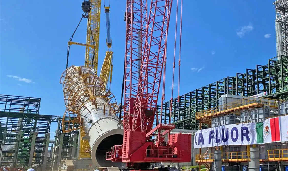 La planta coquizadora que se construye en la refinería desde agosto de 2022. Cortesía
