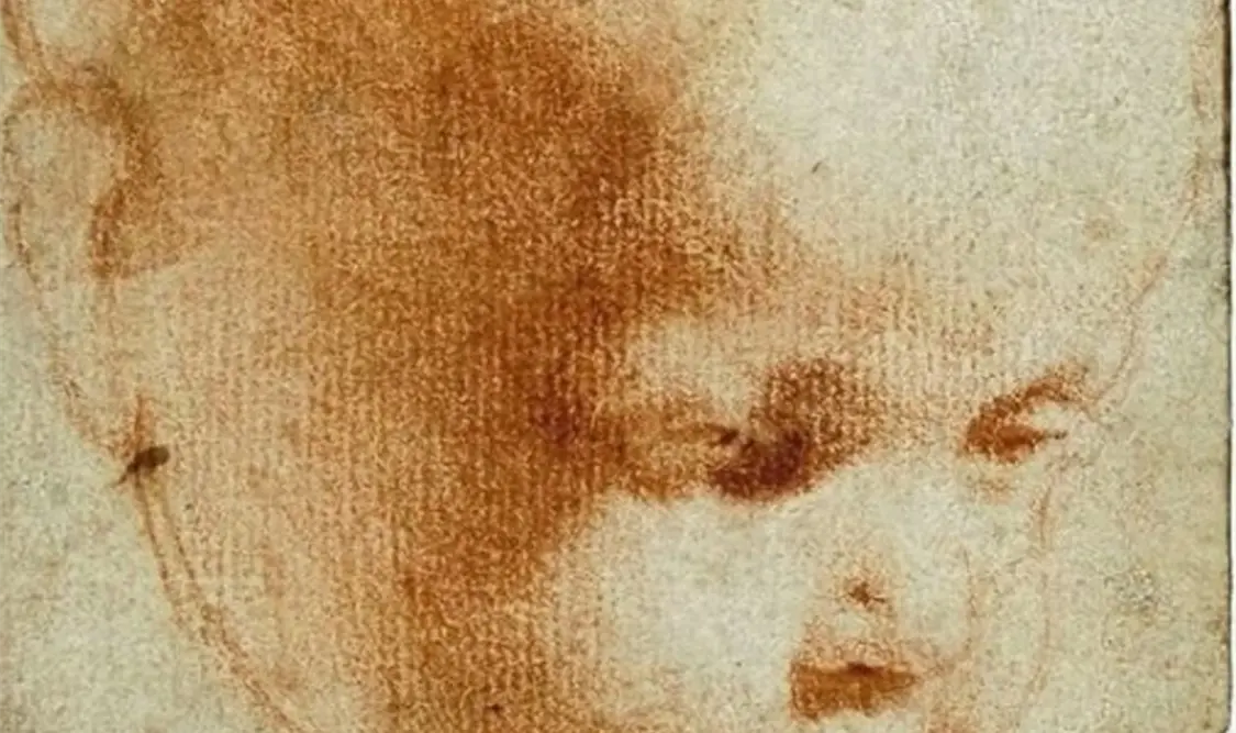 Santo Niño (1470), dibujo atribuido a Leonardo da Vinci, perteneciente a una colección privada. Cortesía