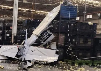 Se desploma avioneta dentro de empresa en Ramos Arizpe
