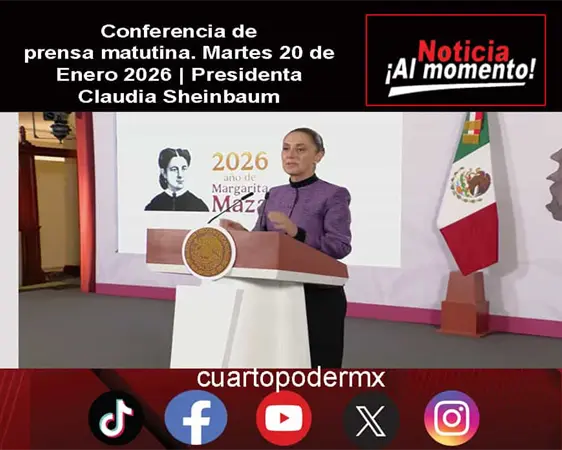 Conferencia de prensa matutina. Martes 20 de Enero 2026 | Presidenta Claudia Sheinbaum