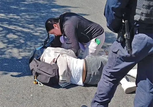 Resulta con posibles fracturas tras impacto Resulta con posibles fracturas tras impacto