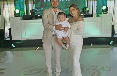 El peque&ntilde;o Renato fue bautizado