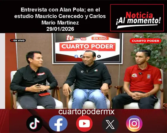 Entrevista con Alan Pola; en el estudio Mauricio Cerecedo y Carlos Mario Martínez Entrevista con Alan Pola; en el estudio Mauricio Cerecedo y Carlos Mario Martínez